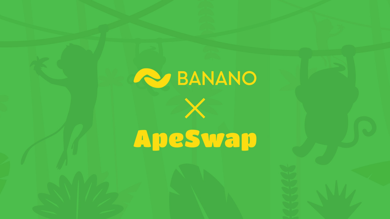 Wrapped BANANO (wBAN) is now Live on Binance Smart Chain and ApeSwap!